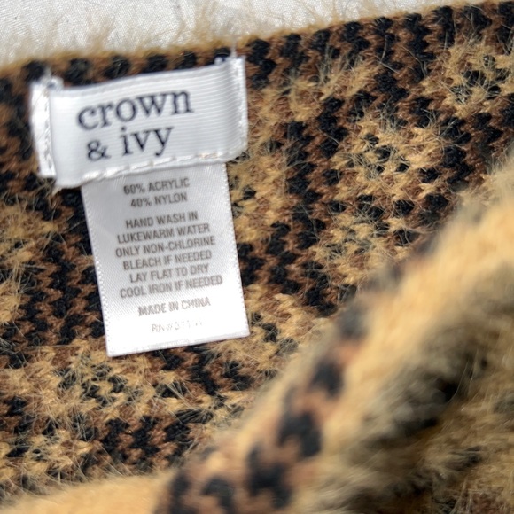 Crown and Ivy sweater headband leopard one size - Picture 6 of 7